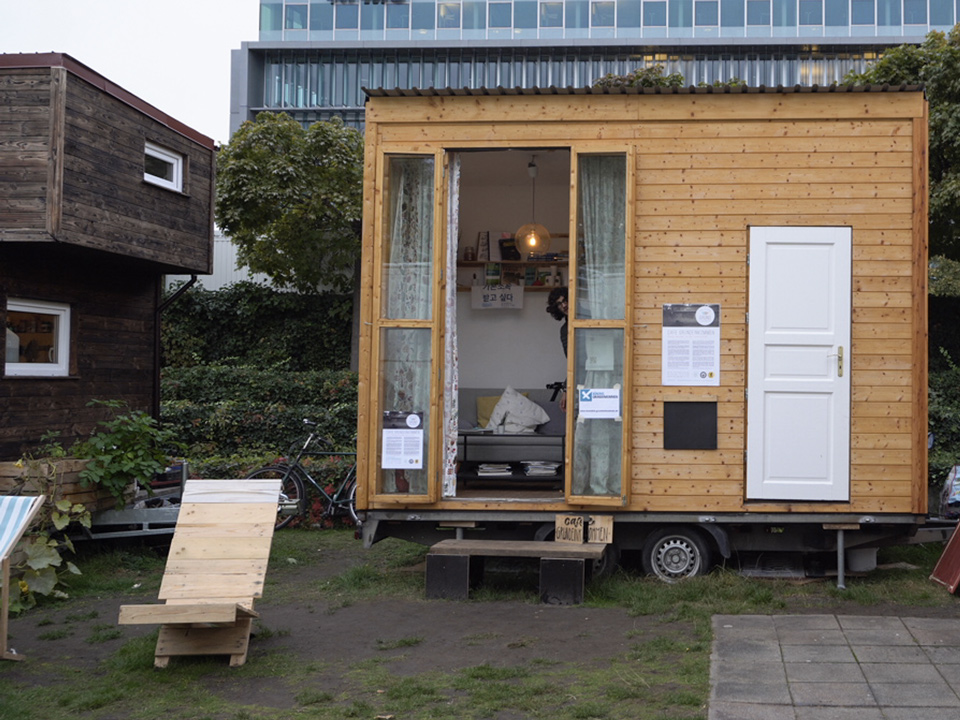 Tiny House of Cafe Grundeinkommen - Berlin's Basic Income Cafe